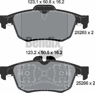 BENDIX Braking BPD2242 - Kit de plaquettes de frein, frein à disque cwaw.fr
