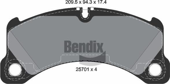 BENDIX Braking BPD2261 - Kit de plaquettes de frein, frein à disque cwaw.fr