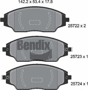 BENDIX Braking BPD2262 - Kit de plaquettes de frein, frein à disque cwaw.fr