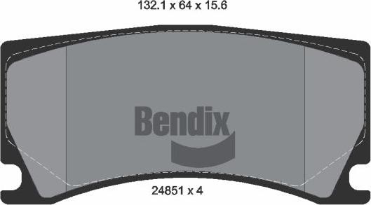 BENDIX Braking BPD2200 - Kit de plaquettes de frein, frein à disque cwaw.fr