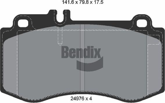 BENDIX Braking BPD2212 - Kit de plaquettes de frein, frein à disque cwaw.fr