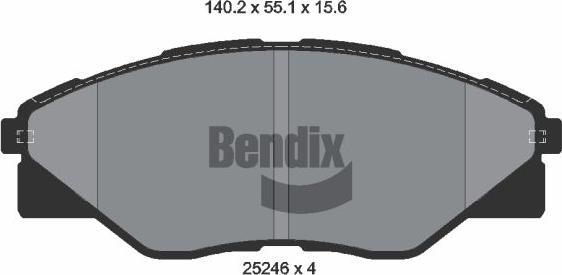 BENDIX Braking BPD2239 - Kit de plaquettes de frein, frein à disque cwaw.fr