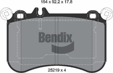 BENDIX Braking BPD2236 - Kit de plaquettes de frein, frein à disque cwaw.fr