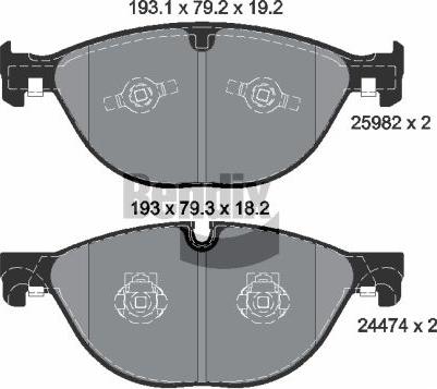 BENDIX Braking BPD2278 - Kit de plaquettes de frein, frein à disque cwaw.fr