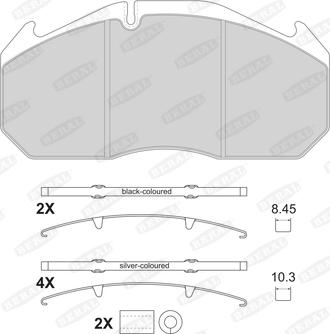 Beral 2905330004145684 - Kit de plaquettes de frein, frein à disque cwaw.fr