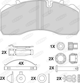 Beral 2919730004145694 - Kit de plaquettes de frein, frein à disque cwaw.fr