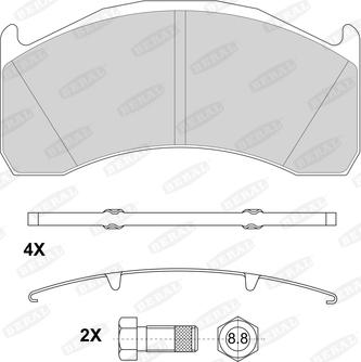 Beral 2913729004145624 - Kit de plaquettes de frein, frein à disque cwaw.fr