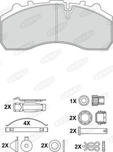 Beral 2917930004145694 - Kit de plaquettes de frein, frein à disque cwaw.fr