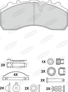 Beral 2917930004170834 - Kit de plaquettes de frein, frein à disque cwaw.fr