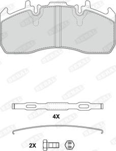 Beral 2920329004145724 - Kit de plaquettes de frein, frein à disque cwaw.fr