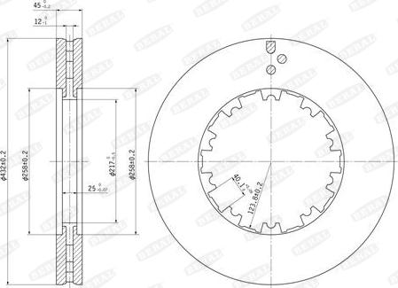 Beral BCR225A - Disque de frein cwaw.fr