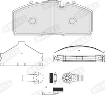 Beral BCV29427TK - Kit de plaquettes de frein, frein à disque cwaw.fr