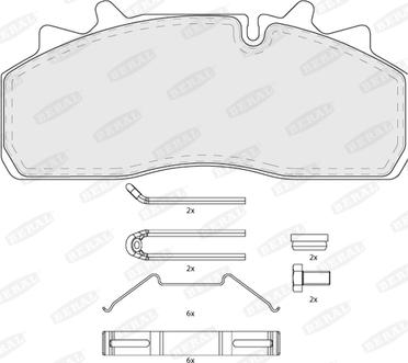 FTE 9500811 - Kit de plaquettes de frein, frein à disque cwaw.fr