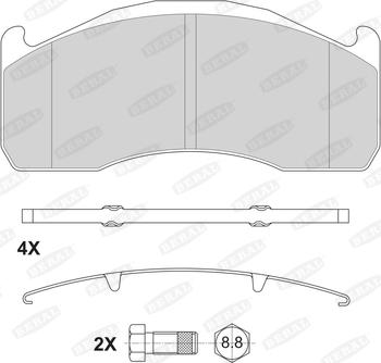 Beral BCV29151TK - Kit de plaquettes de frein, frein à disque cwaw.fr