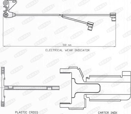Beral UAI141 - Contact d'avertissement, usure des plaquettes de frein cwaw.fr