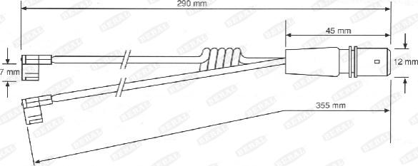 Beral UAI117 - Contact d'avertissement, usure des plaquettes de frein cwaw.fr