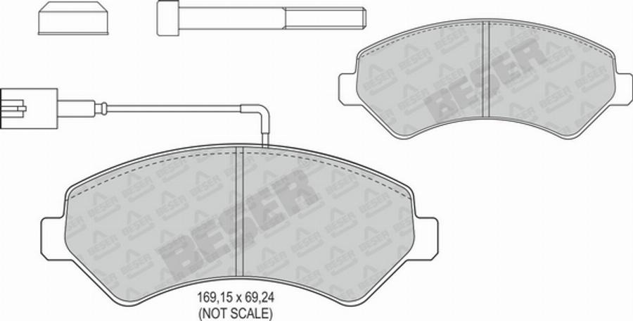 Beser 3922 - Kit de plaquettes de frein, frein à disque cwaw.fr