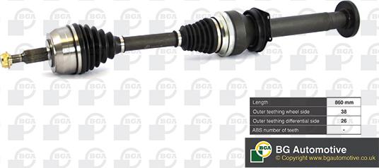 BGA DS9640R - Arbre de transmission cwaw.fr