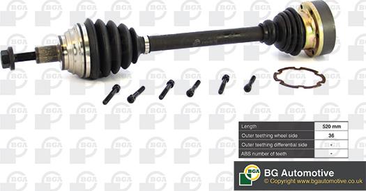 BGA DS9634L - Arbre de transmission cwaw.fr