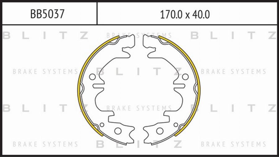 Blitz BB5037 - Jeu de mâchoires de frein cwaw.fr