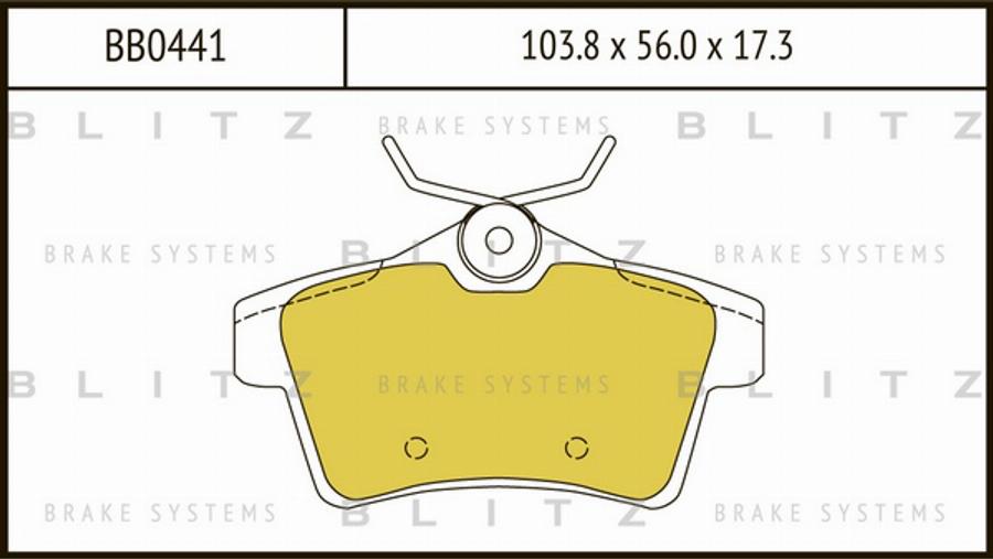 Blitz BB0441 - Kit de plaquettes de frein, frein à disque cwaw.fr