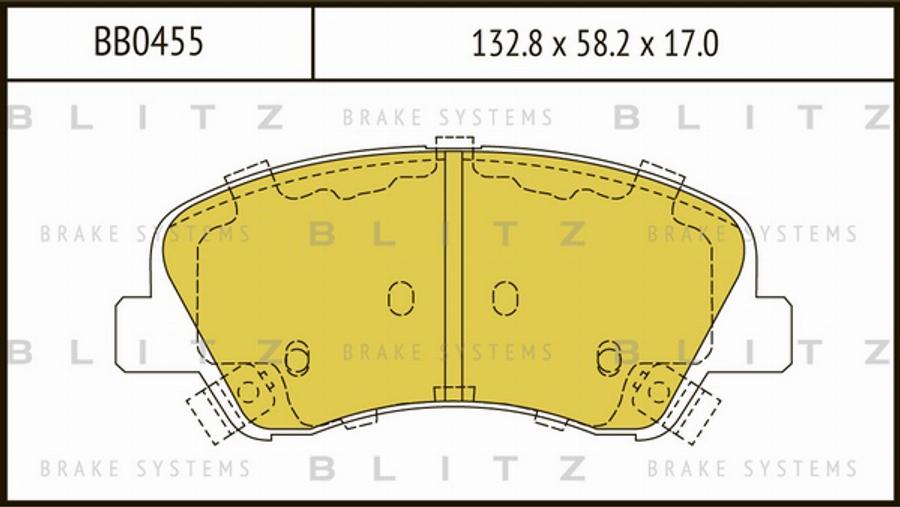 Blitz BB0455 - Kit de plaquettes de frein, frein à disque cwaw.fr