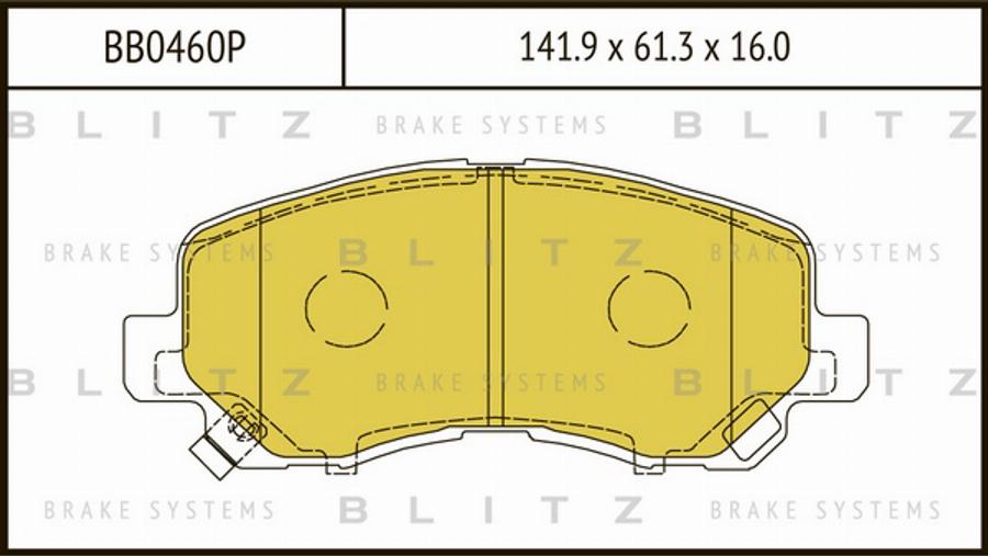 Blitz BB0460P - Kit de plaquettes de frein, frein à disque cwaw.fr