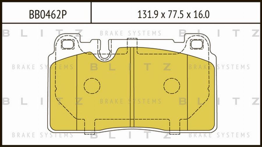 Blitz BB0462P - Kit de plaquettes de frein, frein à disque cwaw.fr