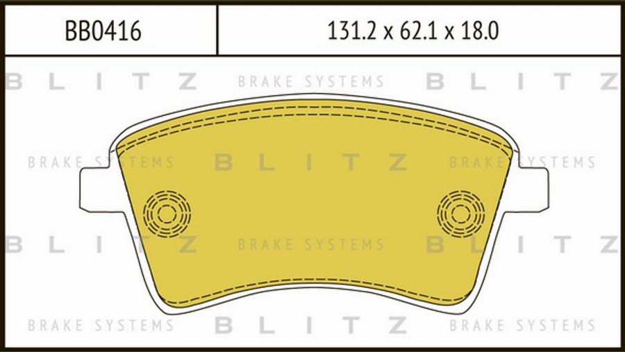 Blitz BB0416 - Kit de plaquettes de frein, frein à disque cwaw.fr