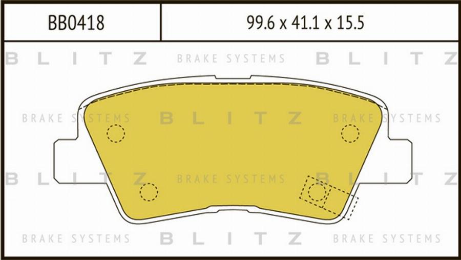 Blitz BB0418 - Kit de plaquettes de frein, frein à disque cwaw.fr