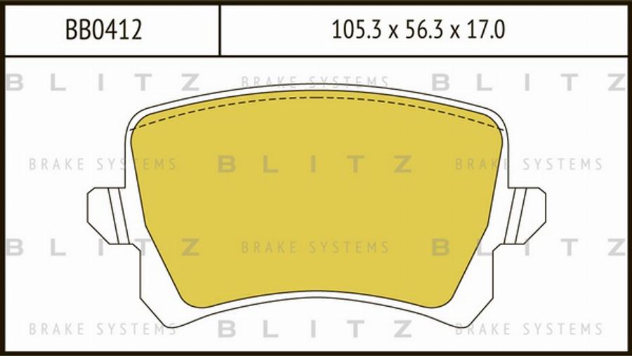 Blitz BB0412 - Kit de plaquettes de frein, frein à disque cwaw.fr