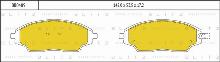 Blitz BB0489 - Kit de plaquettes de frein, frein à disque cwaw.fr