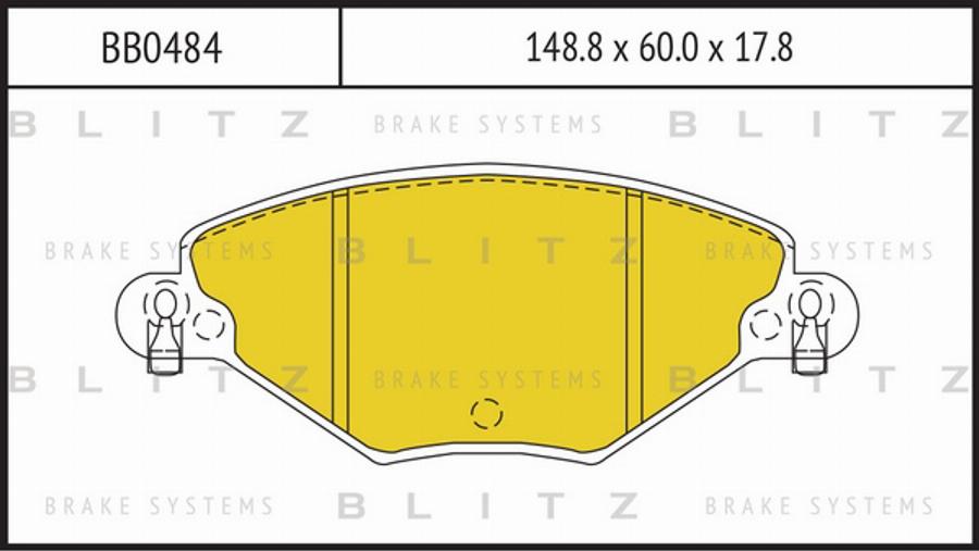 Blitz BB0484 - Kit de plaquettes de frein, frein à disque cwaw.fr