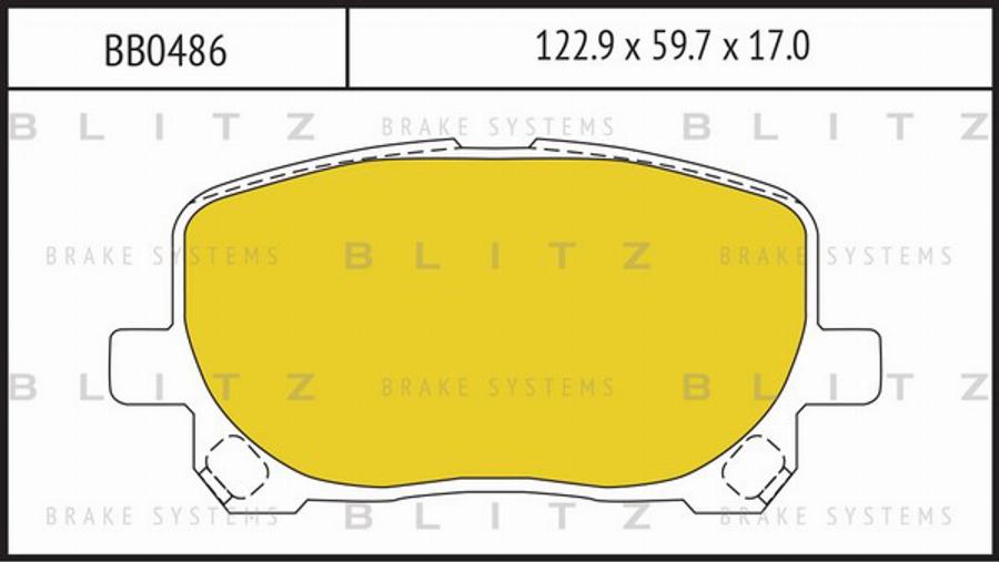 Blitz BB0486 - Kit de plaquettes de frein, frein à disque cwaw.fr