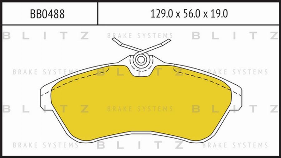 Blitz BB0488 - Kit de plaquettes de frein, frein à disque cwaw.fr