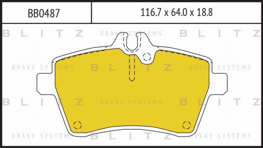 Blitz BB0487 - Kit de plaquettes de frein, frein à disque cwaw.fr