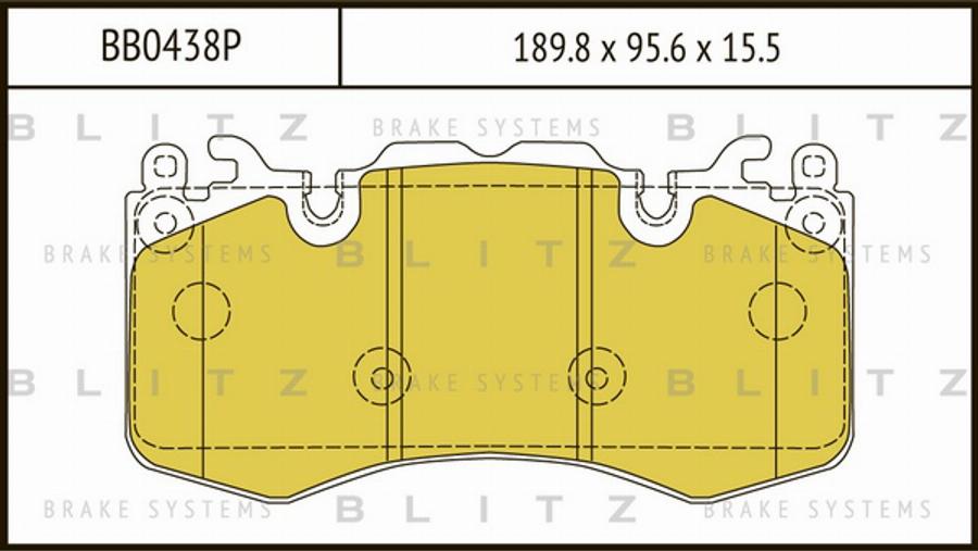 Blitz BB0438P - Kit de plaquettes de frein, frein à disque cwaw.fr