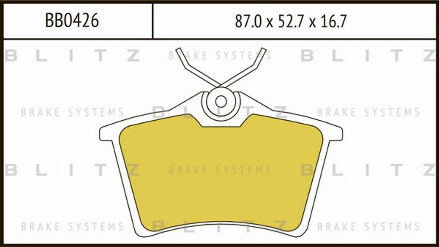 Blitz BB0426 - Kit de plaquettes de frein, frein à disque cwaw.fr