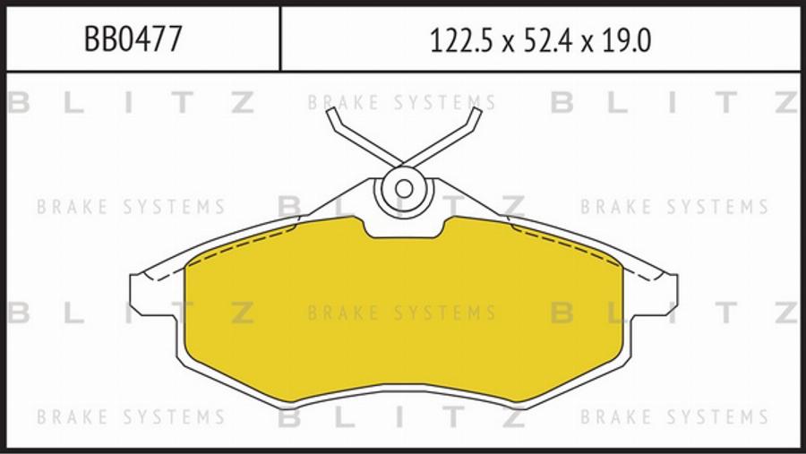 Blitz BB0477 - Kit de plaquettes de frein, frein à disque cwaw.fr