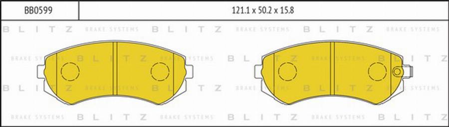 Blitz BB0599 - Kit de plaquettes de frein, frein à disque cwaw.fr