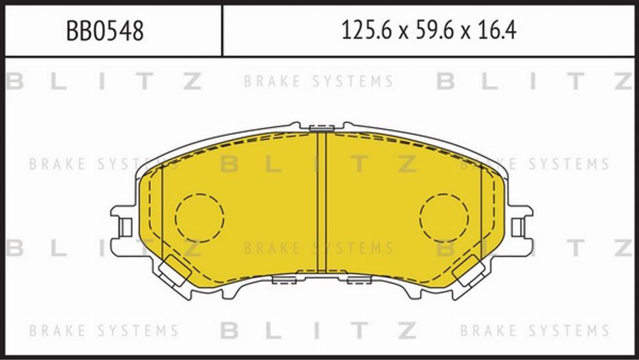 Blitz BB0548 - Kit de plaquettes de frein, frein à disque cwaw.fr