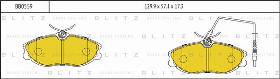 Blitz BB0559 - Kit de plaquettes de frein, frein à disque cwaw.fr