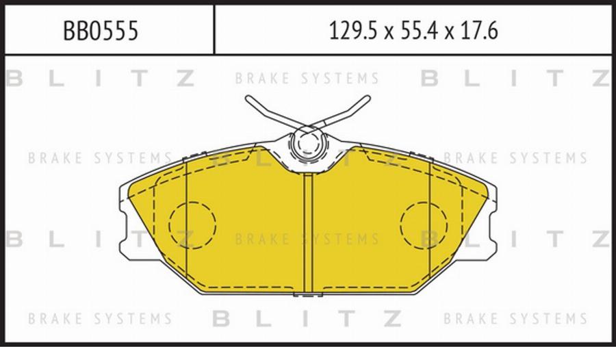 Blitz BB0555 - Kit de plaquettes de frein, frein à disque cwaw.fr