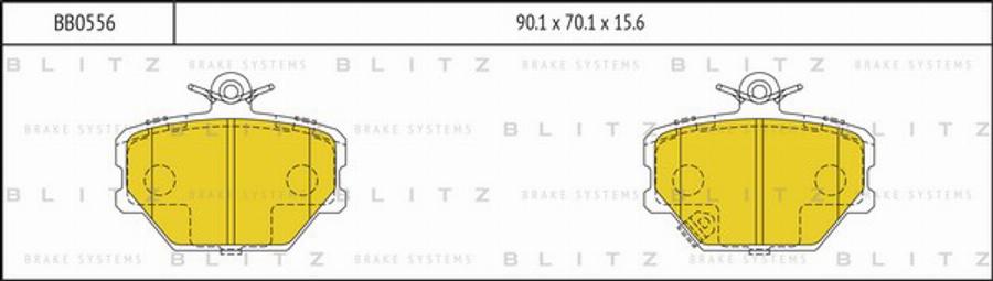 Blitz BB0556 - Kit de plaquettes de frein, frein à disque cwaw.fr