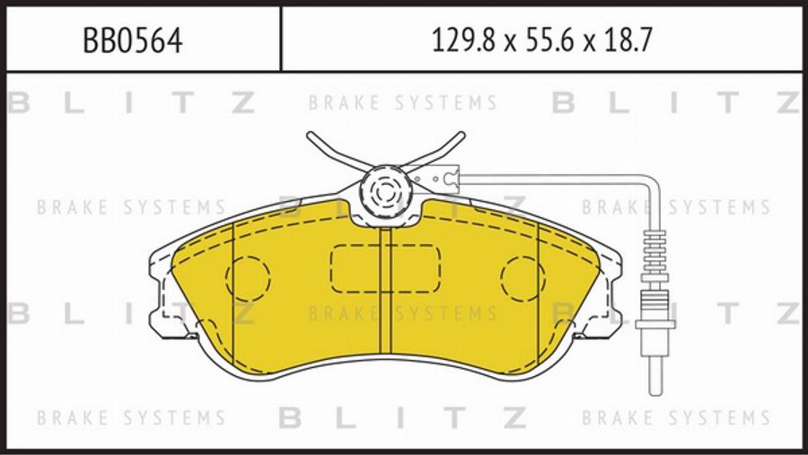 Blitz BB0564 - Kit de plaquettes de frein, frein à disque cwaw.fr