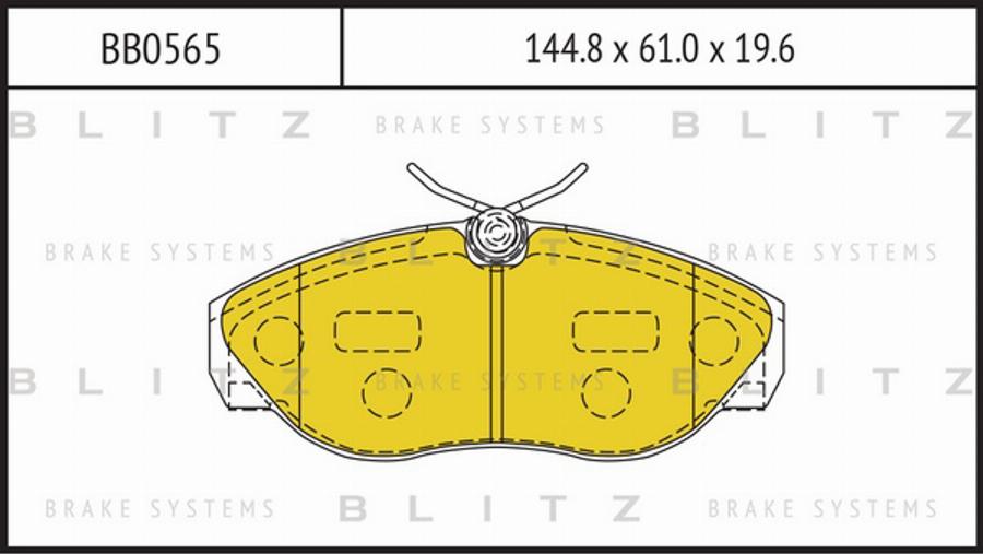 Blitz BB0565 - Kit de plaquettes de frein, frein à disque cwaw.fr