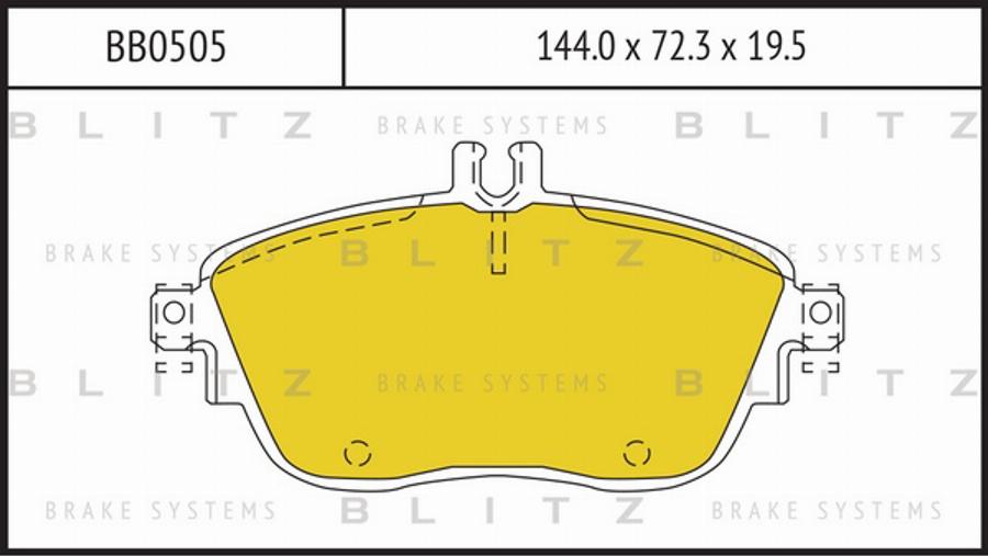 Blitz BB0505 - Kit de plaquettes de frein, frein à disque cwaw.fr