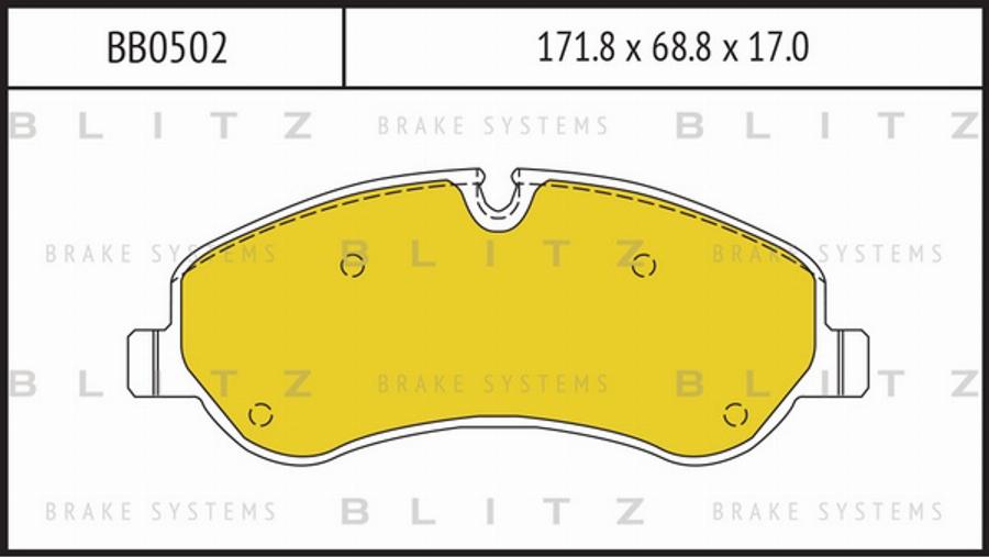 Blitz BB0502 - Kit de plaquettes de frein, frein à disque cwaw.fr