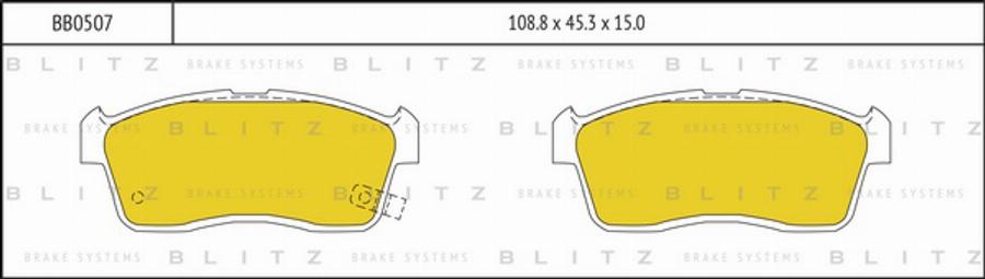 Blitz BB0507 - Kit de plaquettes de frein, frein à disque cwaw.fr