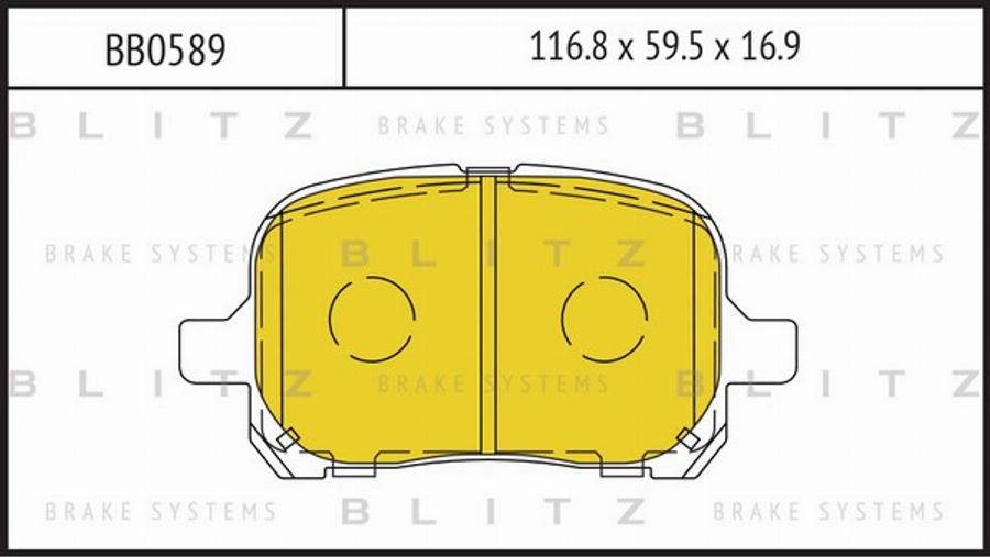 Blitz BB0589 - Kit de plaquettes de frein, frein à disque cwaw.fr